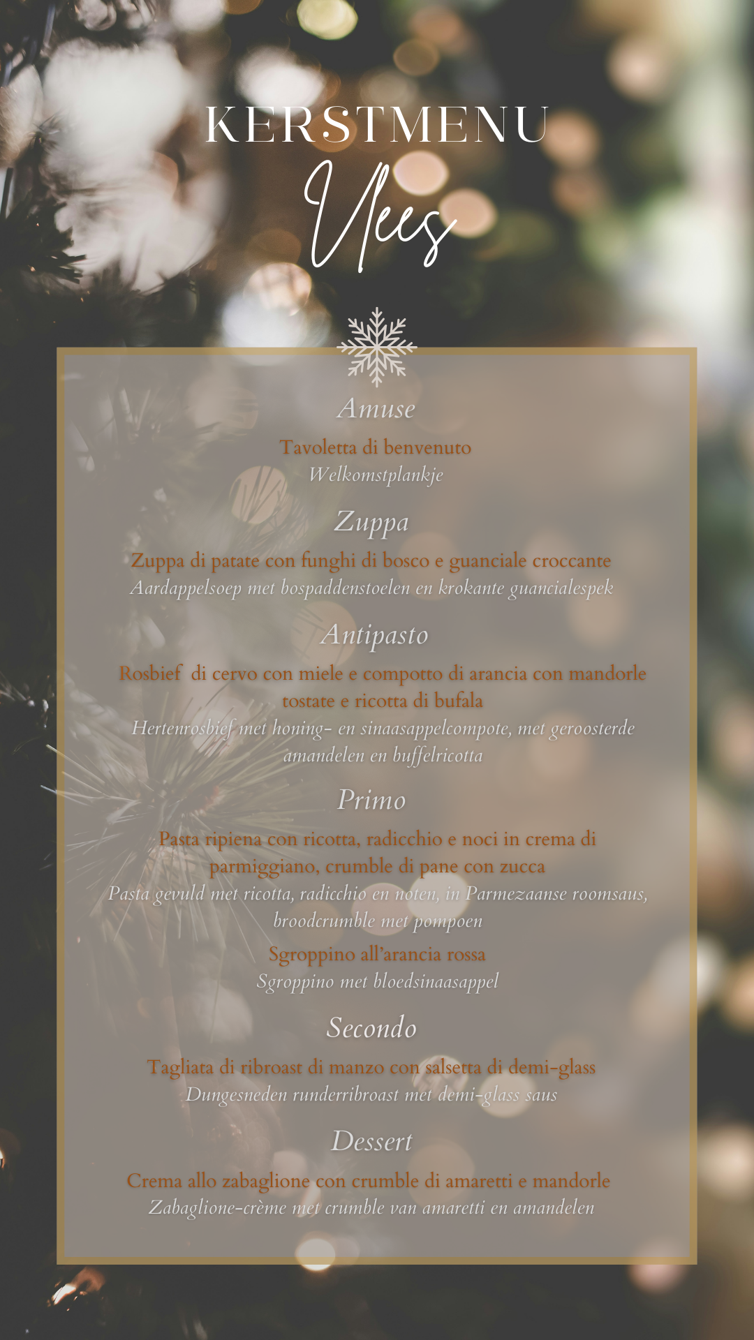 Kerstmenu vlees